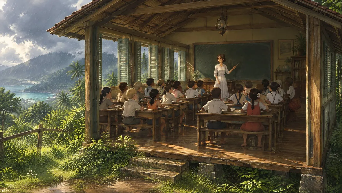 Clara Duval at home in the early years