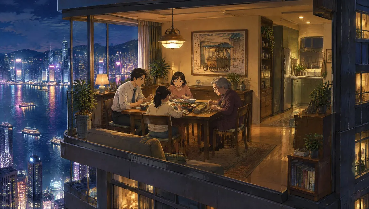 The Ko family at home in the later years