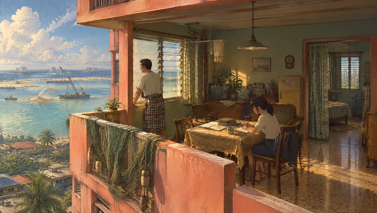 The Ombak family at home in the middle years